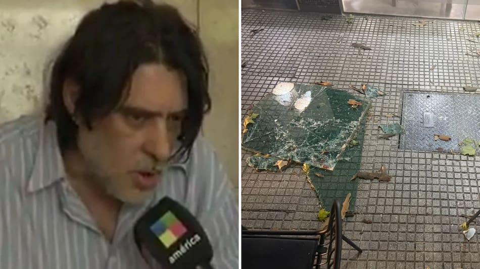 Pablo, el hombre al que se le cayó un vidrio mientras desayunaba en un bar de Palermo.