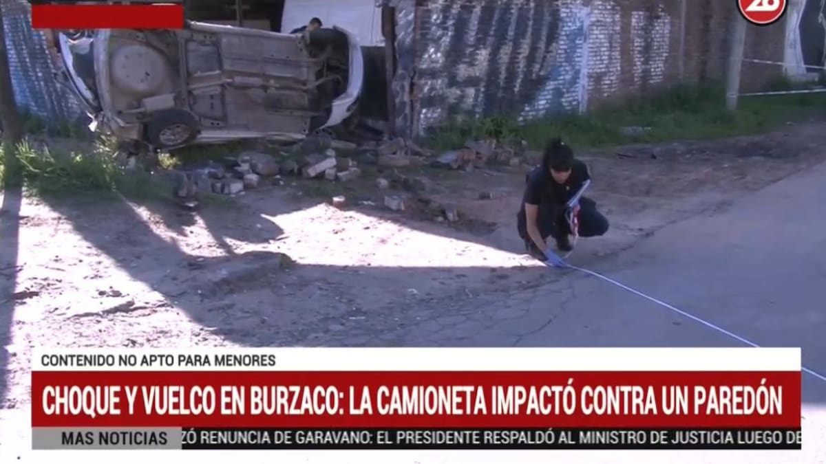 Violento choque en Burzaco: dos muertos tras fuerte impacto contra un paredón