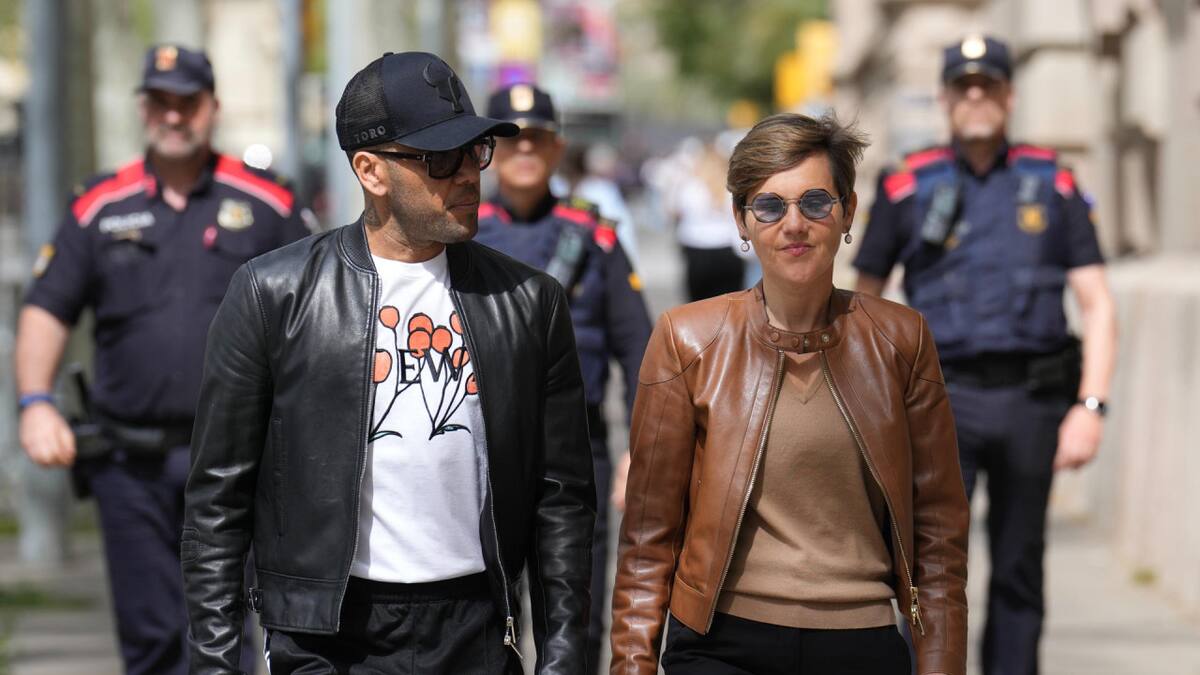 Dani Alves en libertad condicional. Foto: EFE.