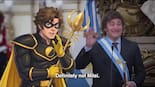 Caracterizado como un superhéroe: Javier Milei lanzó sus redes oficiales en inglés con un llamativo video