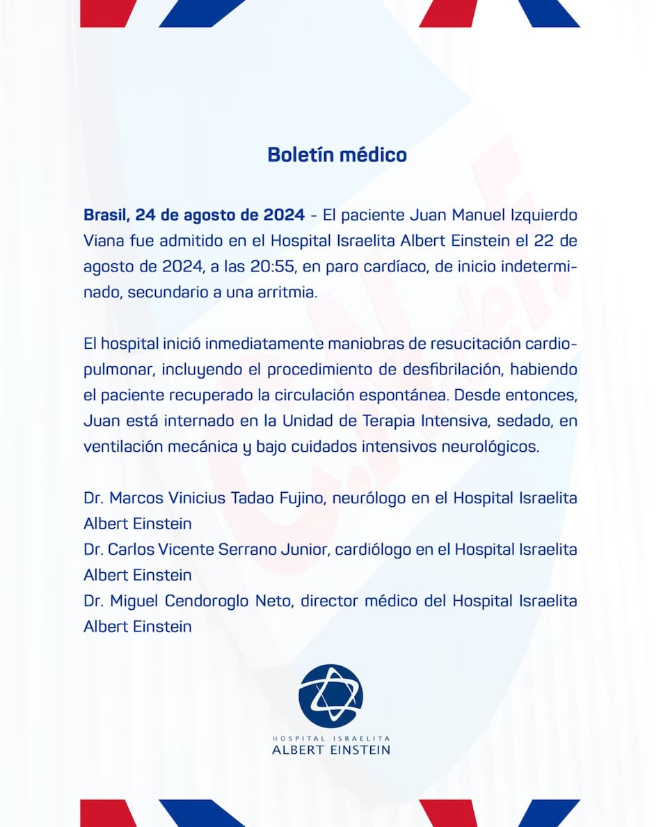 Nacional de Uruguay emitió un nuevo comunicado por la salud de Izquierdo