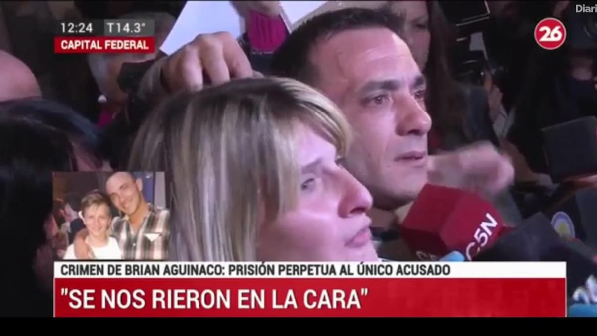 Padres de Brian Aguinaco tras lectura de sentencia - Canal 26