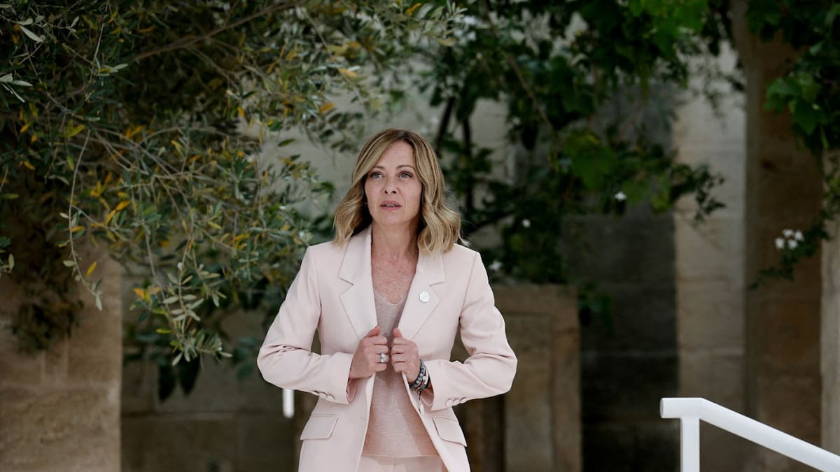 Giorgia Meloni en la Cumbre del G7. Foto: Reuters