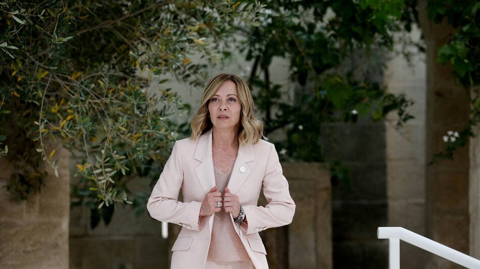 Giorgia Meloni en la Cumbre del G7. Foto: Reuters