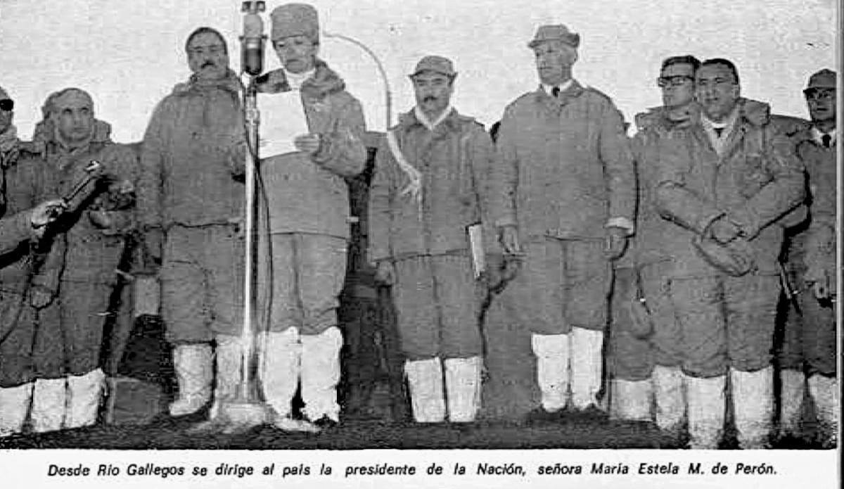 Isabel Perón en la Antártida