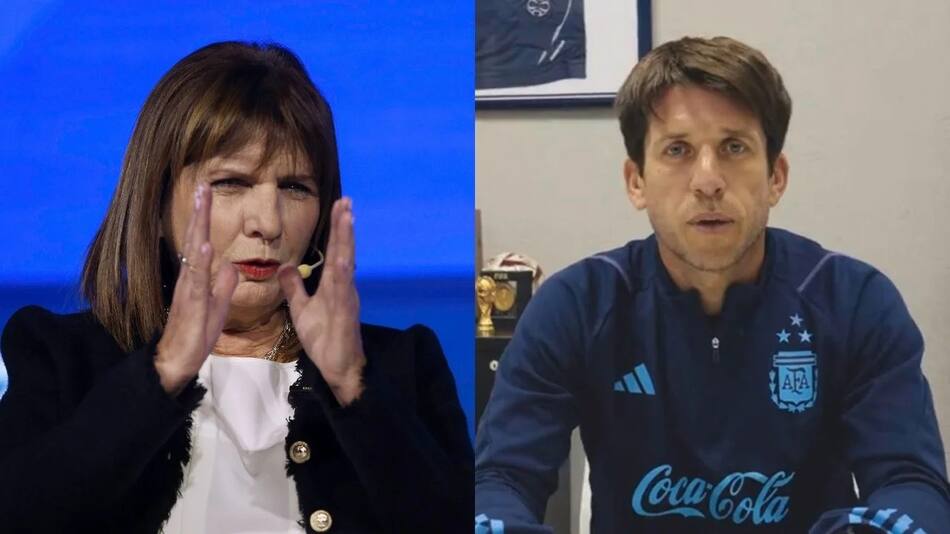 Patricia Bullrich y Diego Placente. Foto: NA.