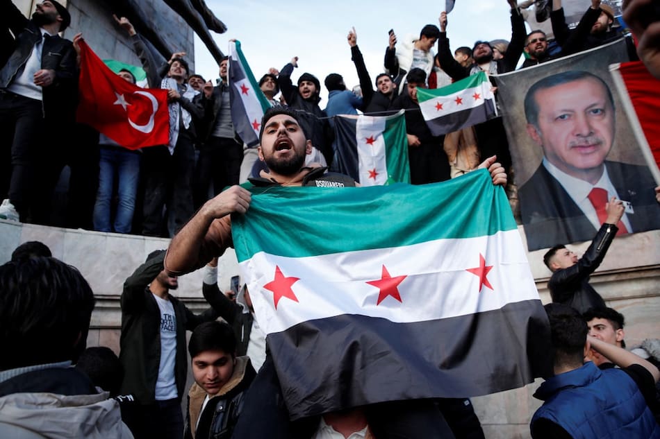 Manifestaciones de sirios en Estambul, Turquía. Foto: Reuters.