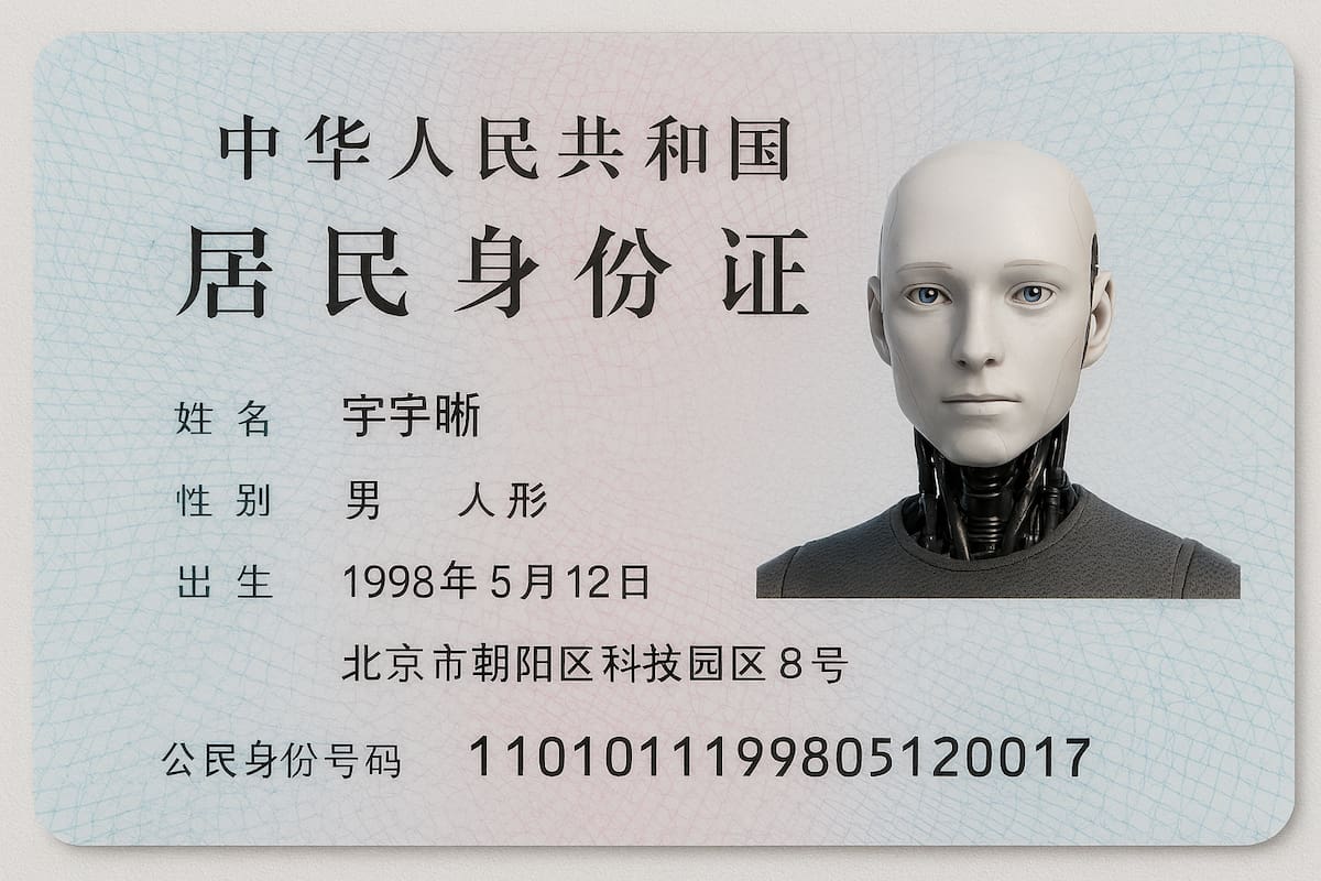 DNI de robot humanoide en China.