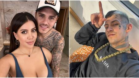 Wanda junto a Mauro y L-Gante. Fotos: Instagram.