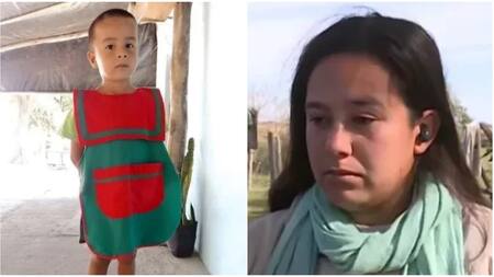 Loan Danilo Peña y Camila Núñez, prima del niño. Fotos: redes sociales - NA.