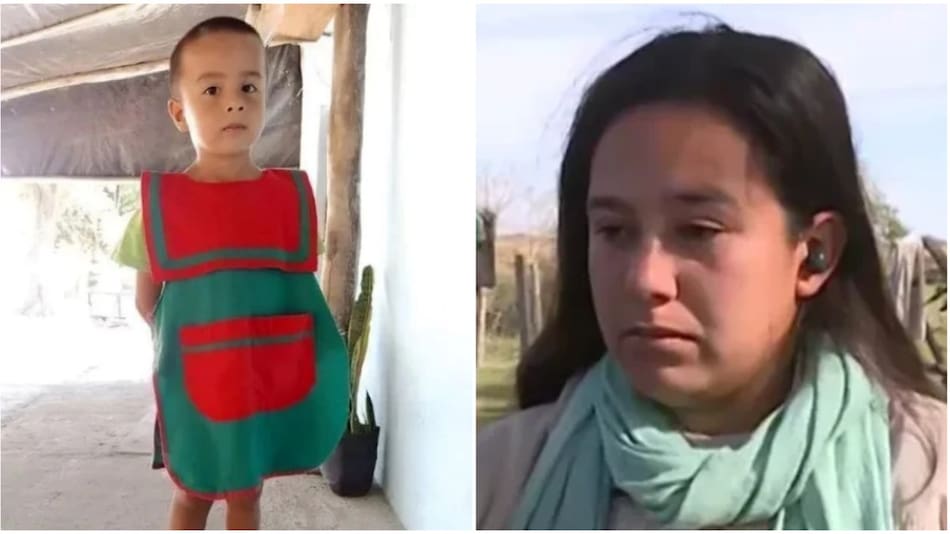 Loan Danilo Peña y Camila Núñez, prima del niño. Fotos: redes sociales - NA.