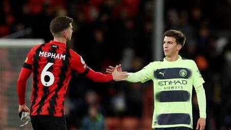 Máximo Perrone en el Manchester City. Foto: REUTERS.