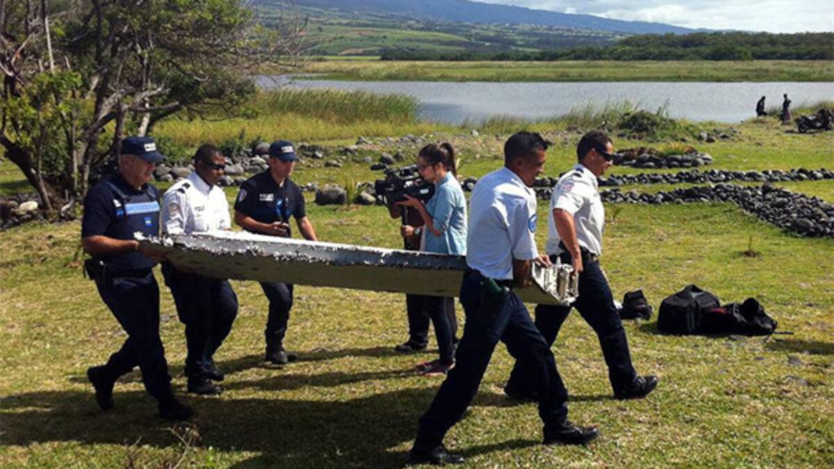 Restos del avión de Malaysia Airlines