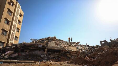 Edificios destruidos por los bombardeos israelies en Palestina. EFE