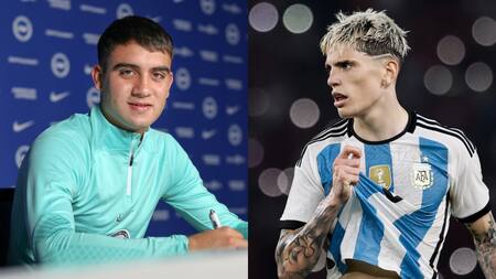 Facundo Buonanotte y Alejandro Garnacho. Fotos: NA y EFE.