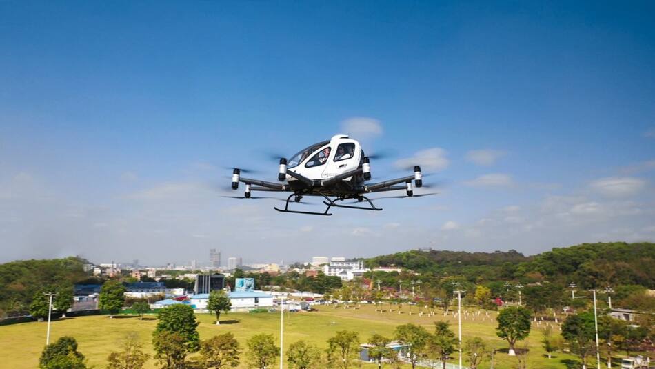 EH126-S de Ehang, el taxi volador. Foto: Ehang.