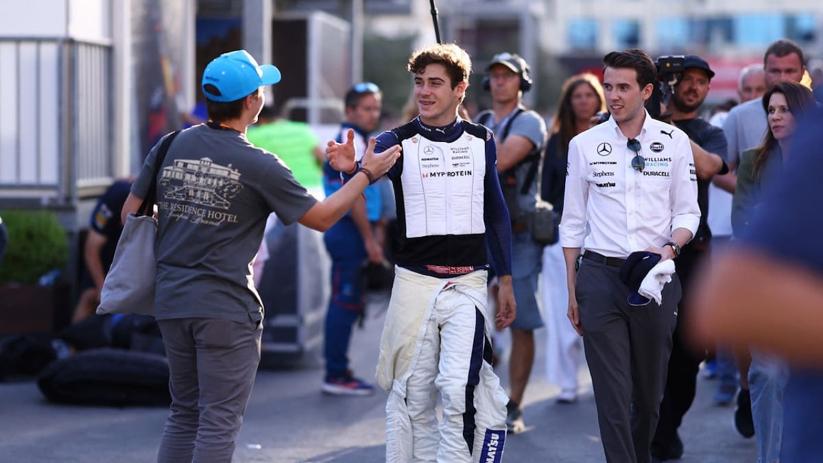 Franco Colapinto sorprendió en sus primeras carreras de Fórmula 1. Foto: Reuters.