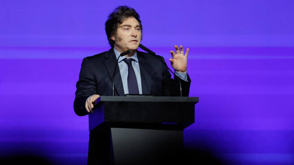 Javier Milei en la CPAC. Foto: EFE.