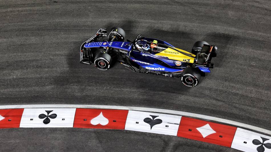 Franco Colapinto en el Gran Premio de Las Vegas. Foto: X @WilliamsRacing.