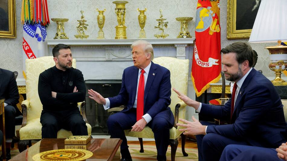 Donald Trump se reunió con Volodimir Zelenski. Foto: Reuters/Brian Snyder