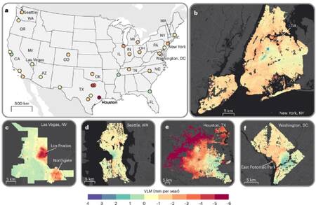 Ciudades de EEUU se están hundiendo por la extracción de agua. Foto: Nature