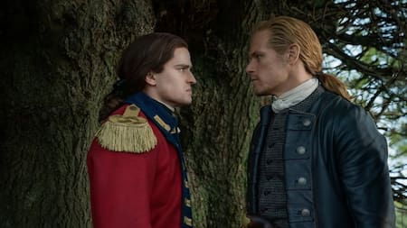 Jamie y William de Outlander. Foto: Starz