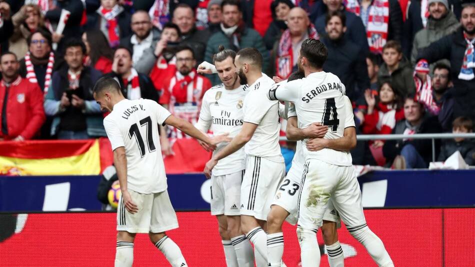 La Liga: Festejo del Real Madrid ante el Atlético Madrid