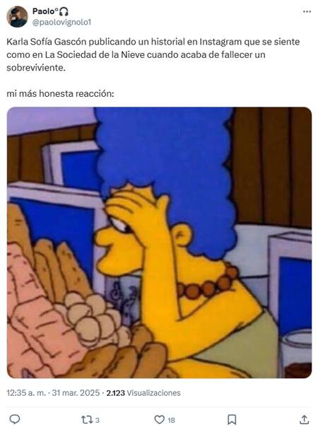 Las críticas a Karla Sofía Gascón. Foto: X.