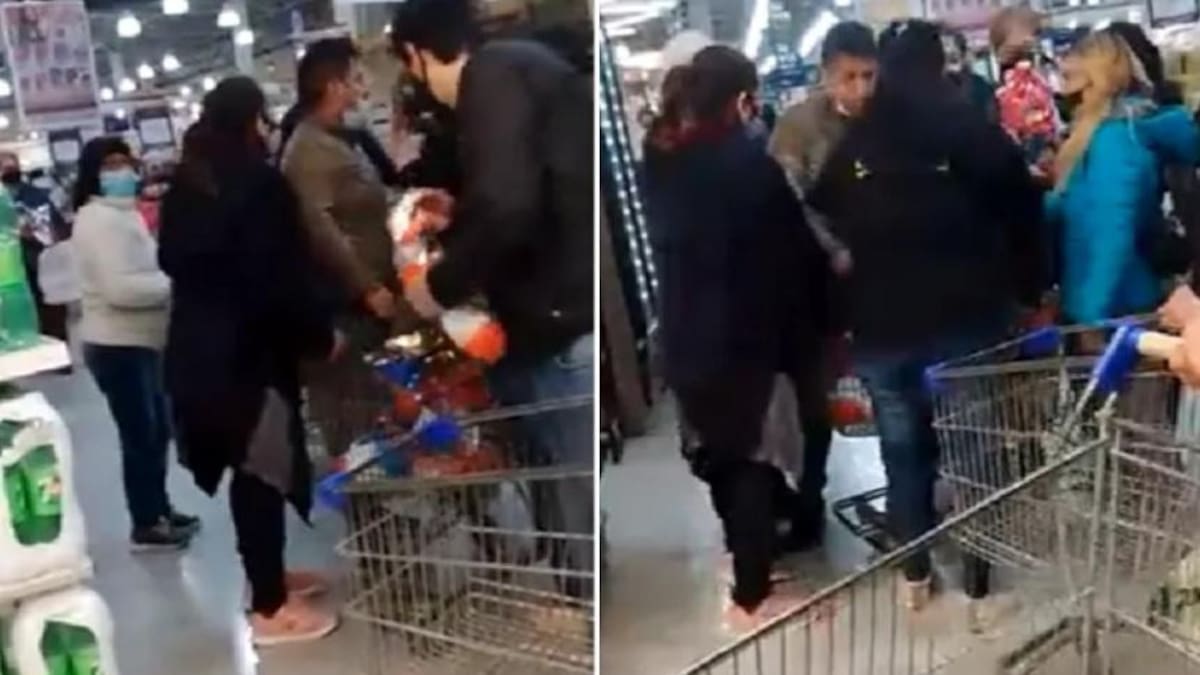 A las "piñas" por un huevo de pascua en un supermercado