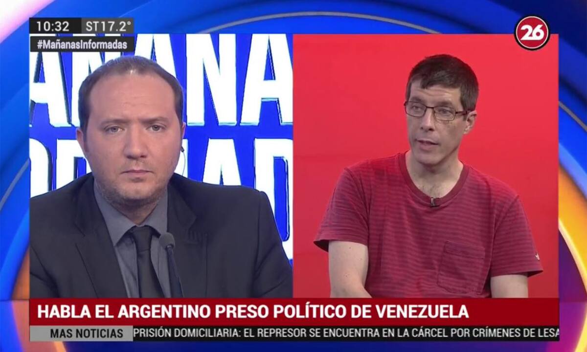 Abogado Marcelo Crovato, Argentino preso político en Venezuela, Canal 26