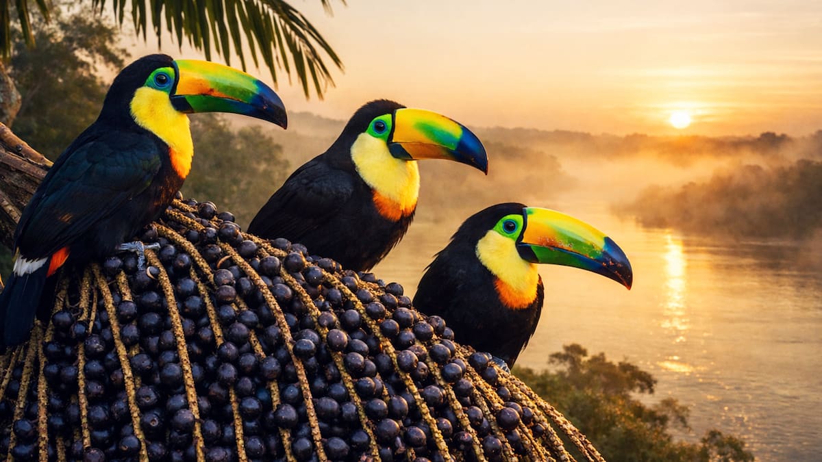La otra cara del “superalimento” açaí: un estudio reveló que su producción reduce la diversidad de aves en la Amazonia brasileña