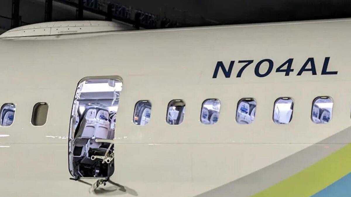 Accidente aéreo de Alaska Airlines. Foto: X.