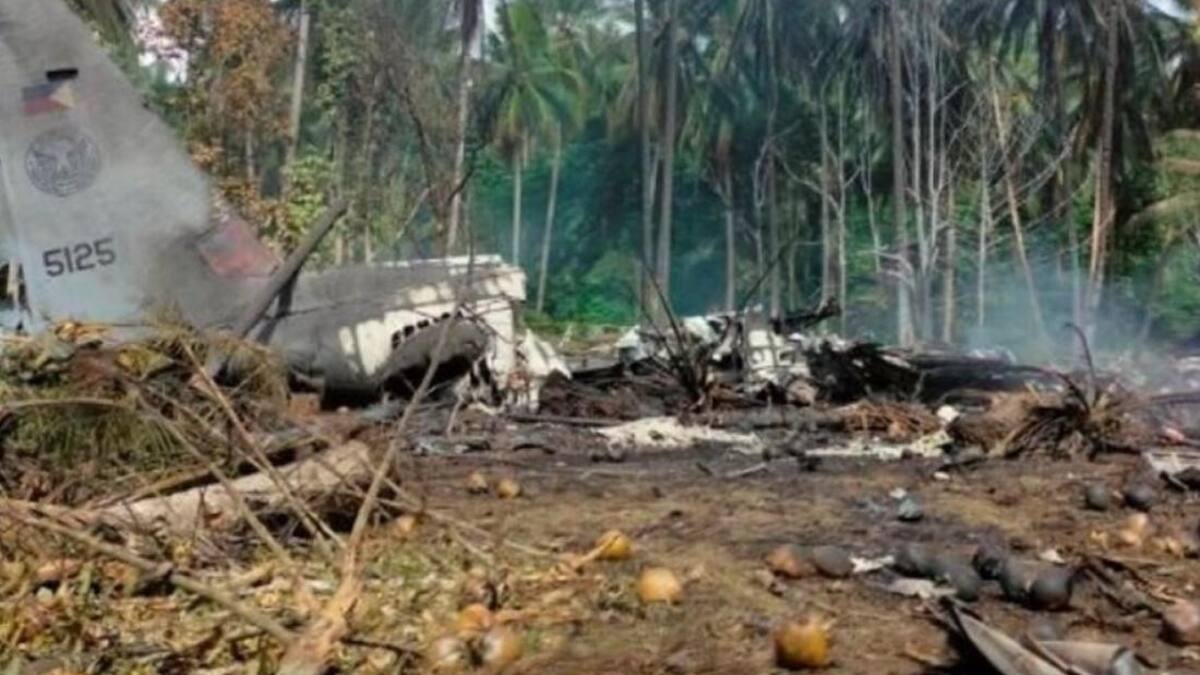 Accidente aéreo en Filipinas, avión militar, NA