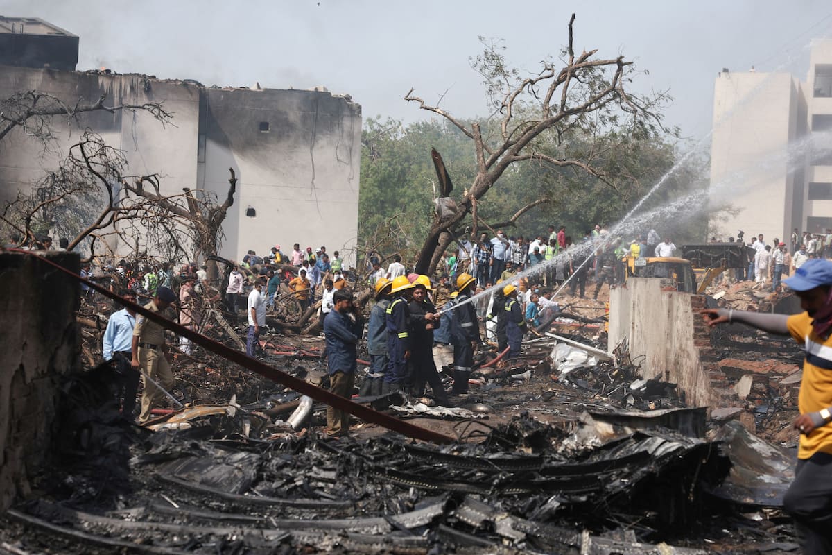 Accidente aéreo en India. Foto: REUTERS/Amit Dave.
