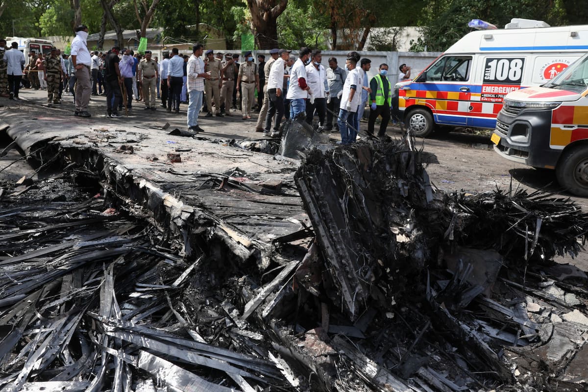 Accidente aéreo en India. Foto: REUTERS/Amit Dave.
