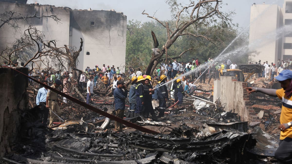 Accidente aéreo en India. Foto: REUTERS/Amit Dave.