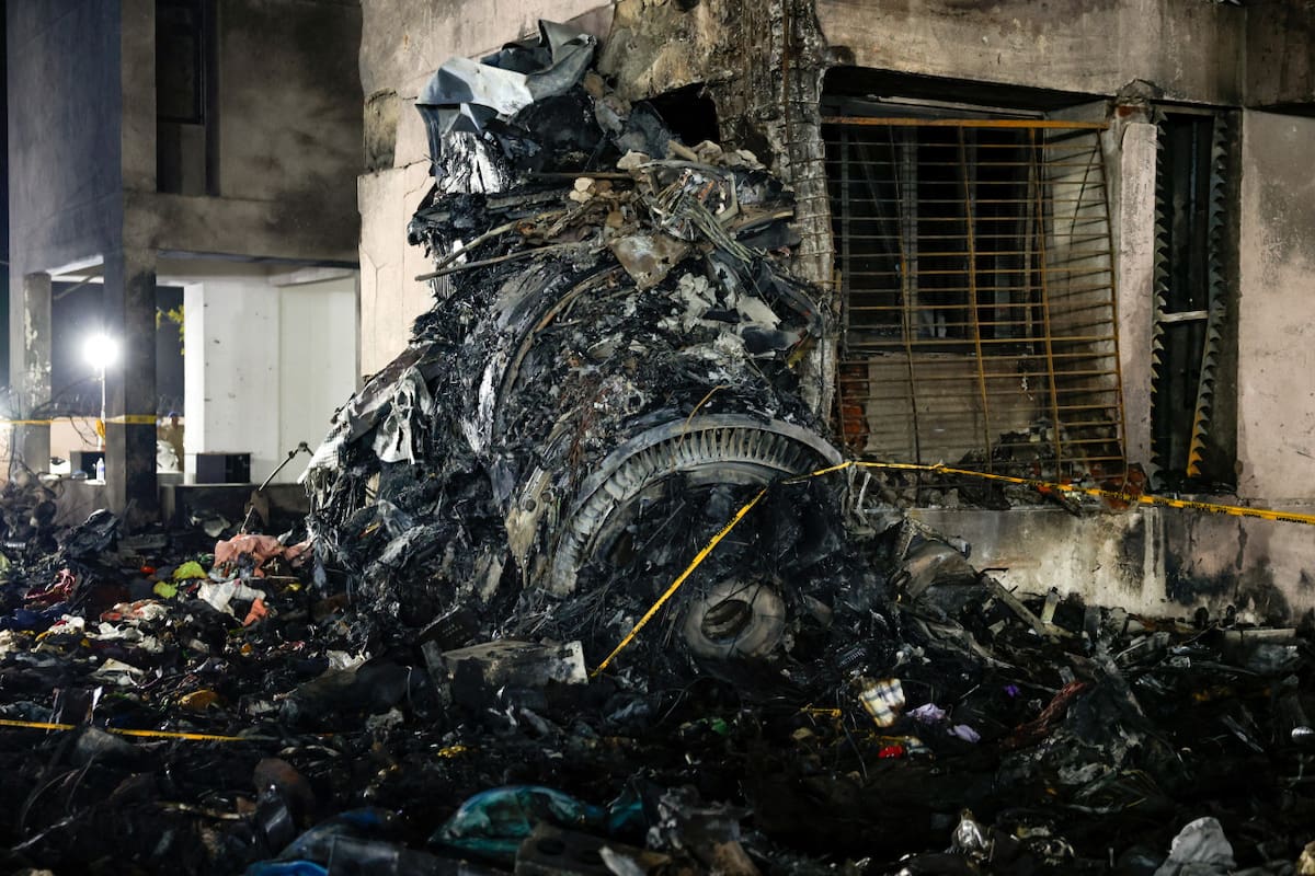 Accidente aéreo en la India. Foto: Reuters/Adnan Abidi