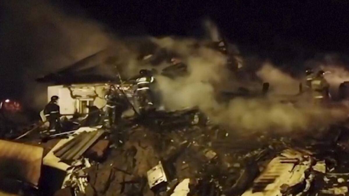 Accidente aéreo en Siberia, Rusia. Foto: captura de video Télam.