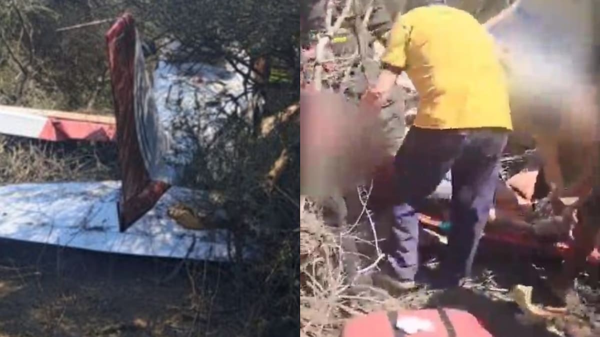 Una avioneta cayó en un monte de Córdoba, vecinos siguieron los gritos de un niño y encontraron a los cinco sobrevivientes