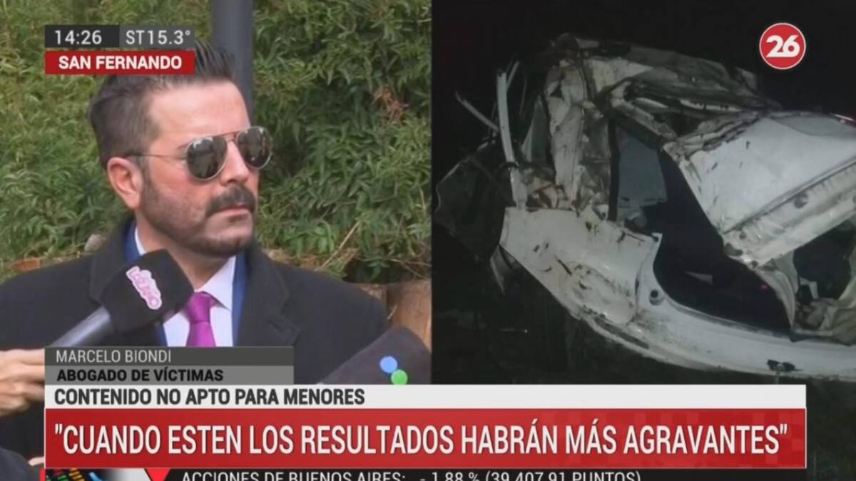 Accidente de "El Pepo", Marcelo Biondi, abogado de las víctimas, Canal 26