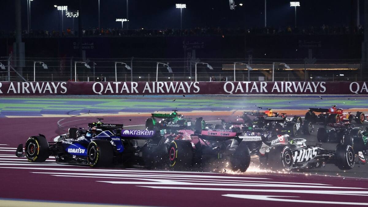 Accidente de Franco Colapinto en el GP de Qatar. Foto: Reuters.
