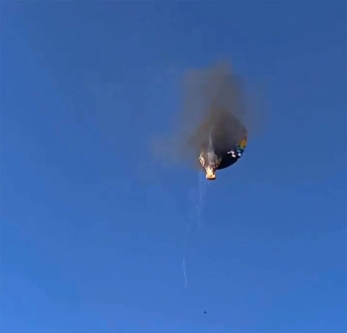 Accidente de globo aerostático en Brasil. Foto: Captura de video.