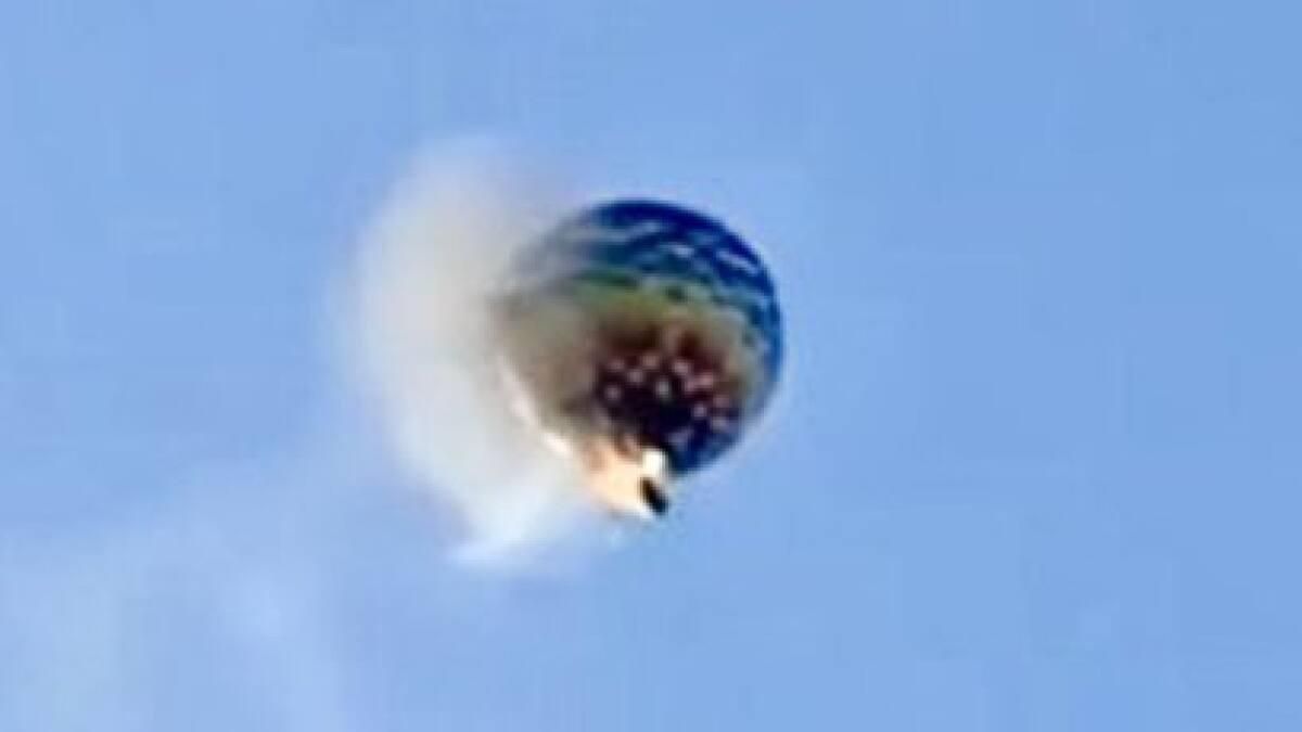Accidente de globo aerostático en Brasil. Foto: Captura de video.