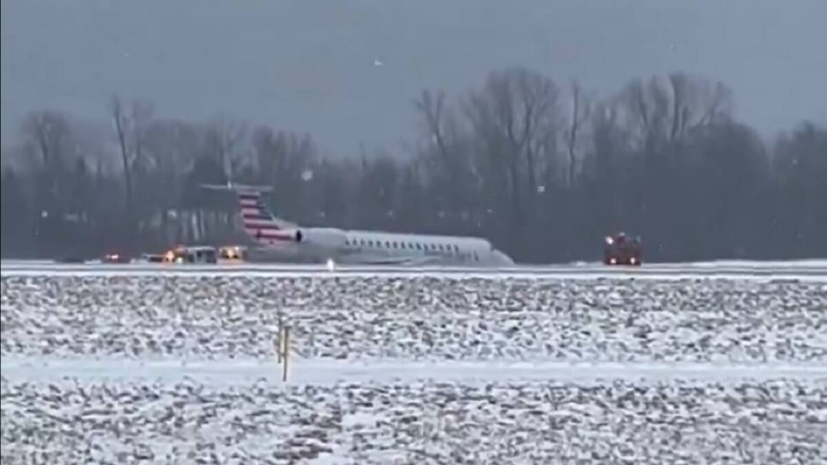 Accidente en el Aeropuerto de Rochester. Foto: captura de video
