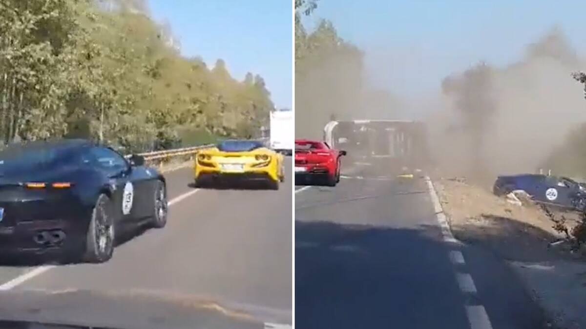 El momento en que un multimillonario y su esposa causaron un trágico accidente en una caravana de autos de lujo