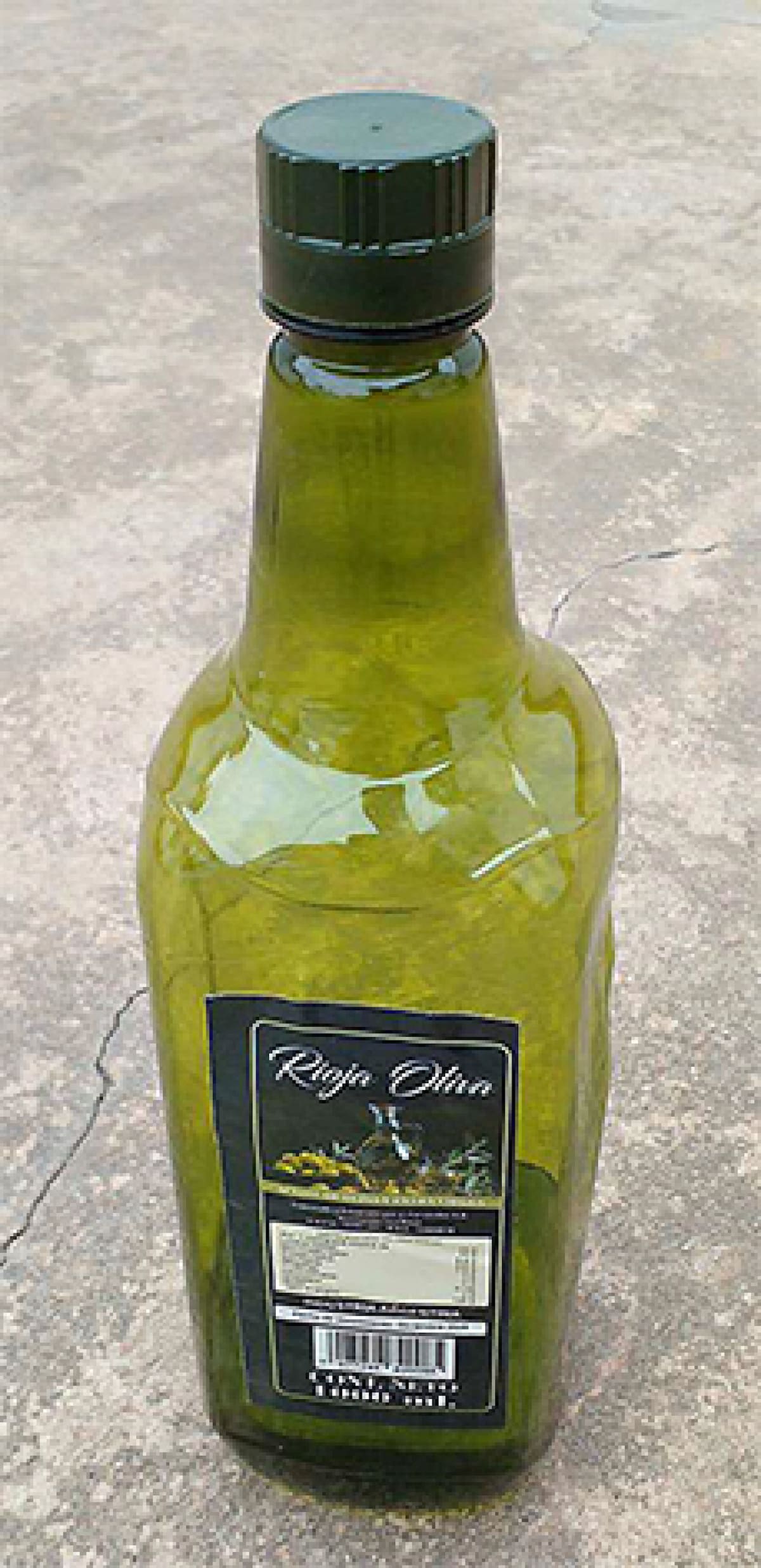 Aceite de oliva prohibido por ANMAT. Foto: ANMAT.