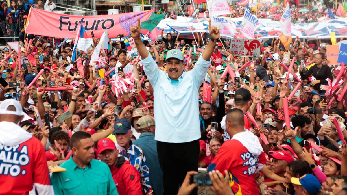 Acto de Nicolás Maduro en Venezuela. Foto: EFE.