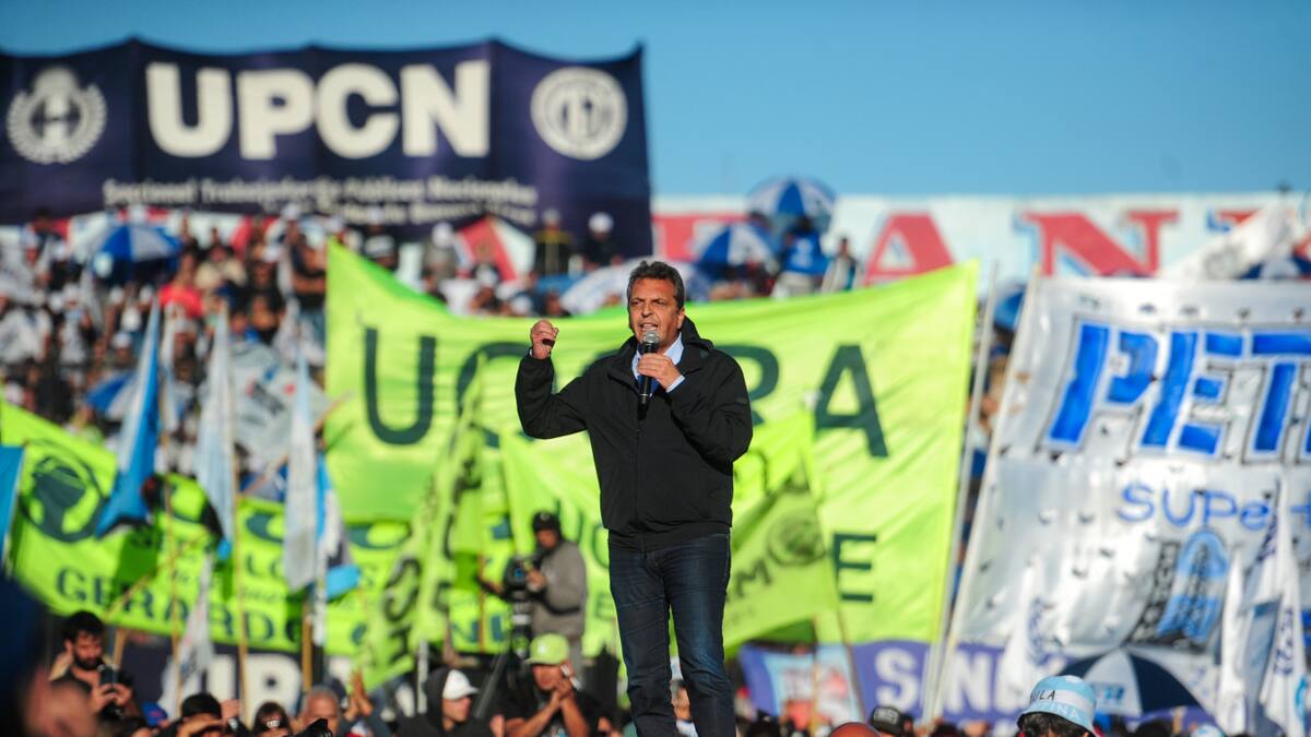 Acto de Sergio Massa en Sarandí. Foto: Télam