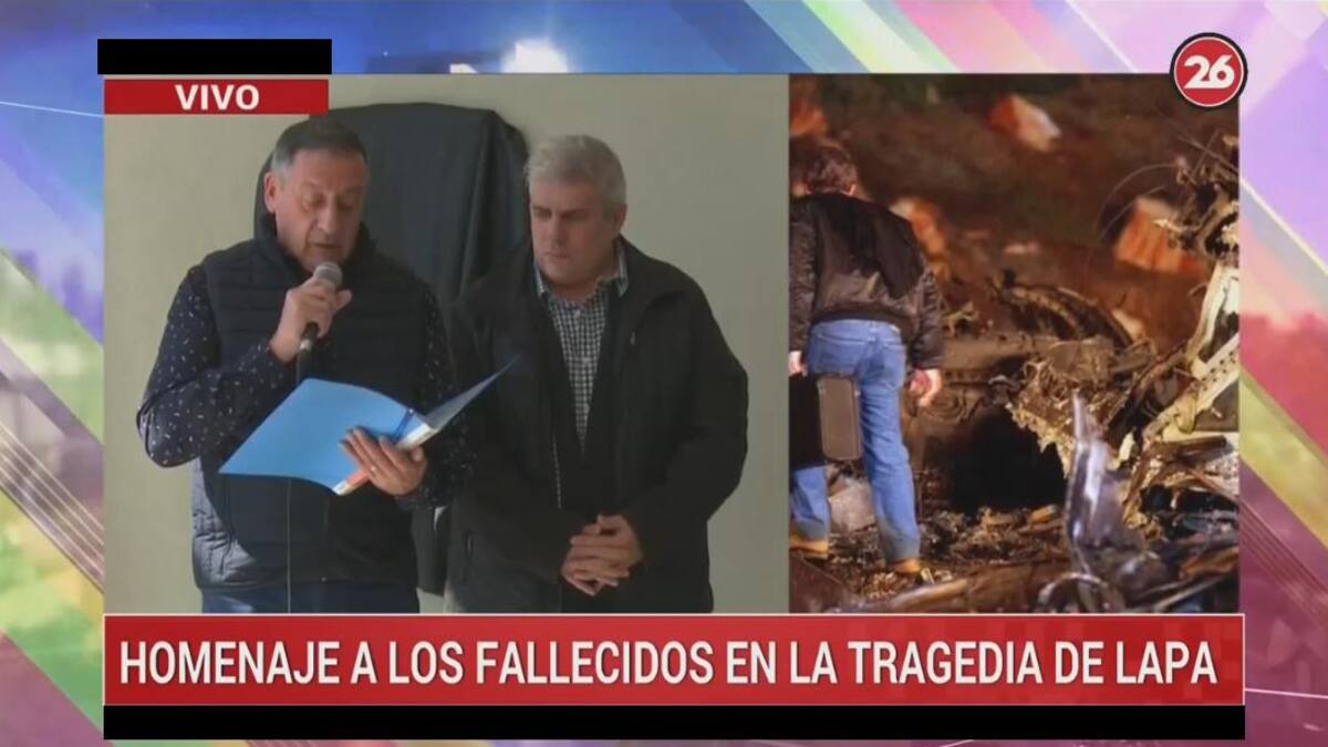 Acto en homenaje a víctimas de tragedia de LAPA, CANAL 26