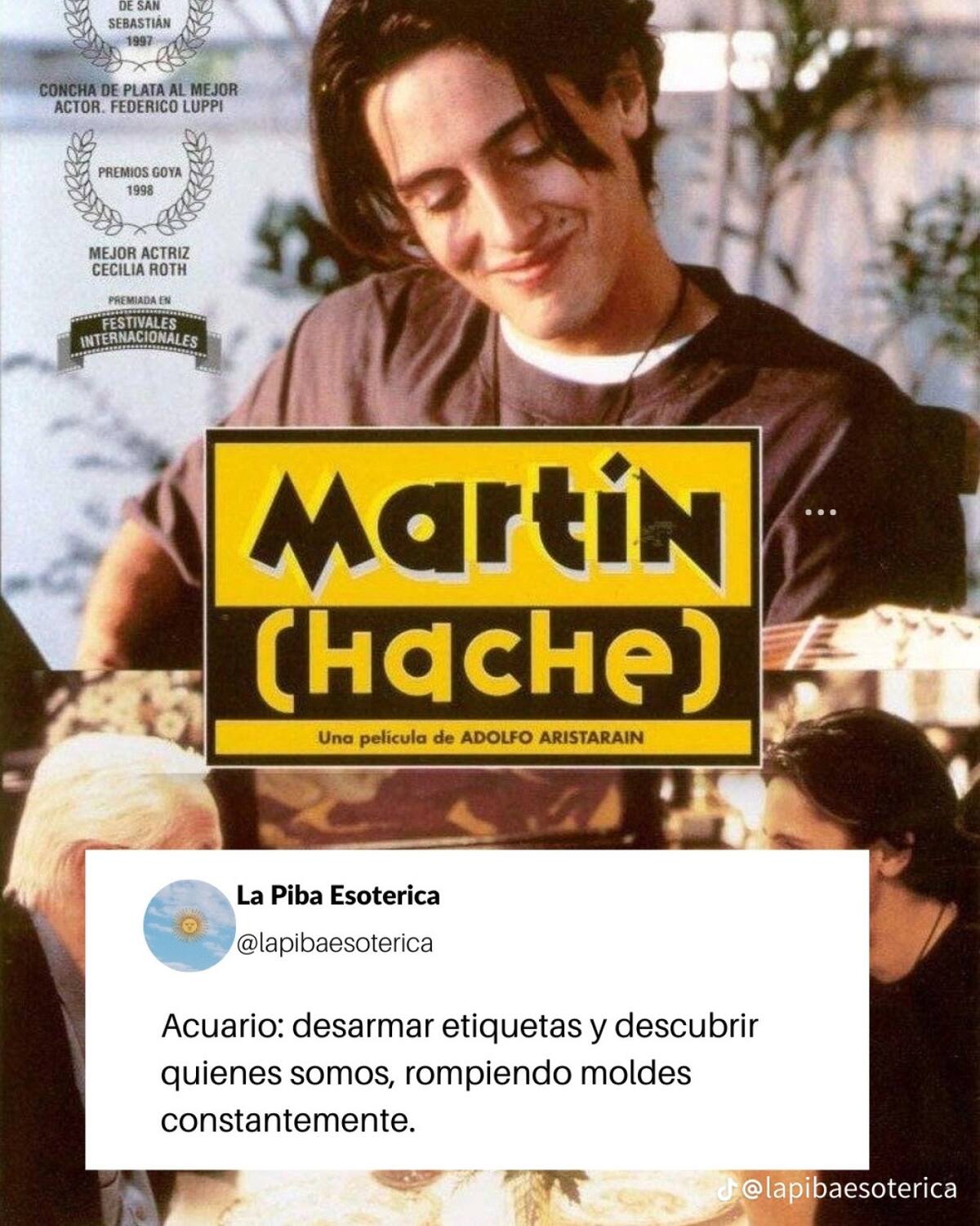 Acuario: Martín (Hache). Foto TikTok @lapibaesoterica.